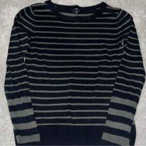 Express Black and Tan Striped Top